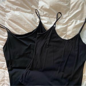 🎯 TWO black camisole top. Size XL